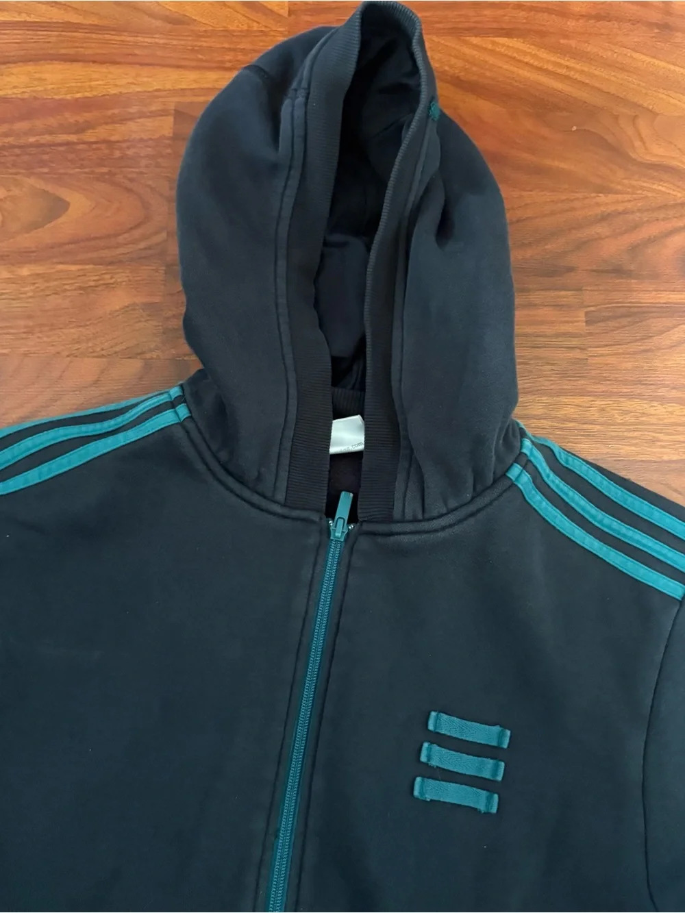 Y2K 2000s Liverpool FC Adidas Sample 1/1 Black Zip Up Hoodie Teamgeist Football